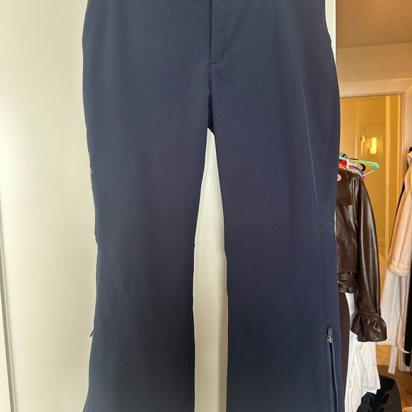 Women’s Stretch Ski Pants - Eddie Bauer, Size Large Petite, Navy - Picture 1 of 3